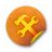 Orange sticker badges 142